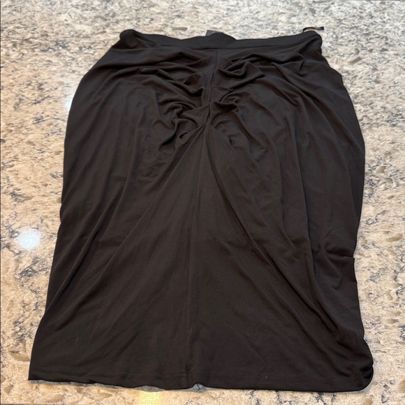 City Chic | Ruched Zip Up Draped Skirt in Black Size M Medium 18 - Picture 14 of 15